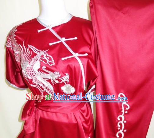 Top Chinese Traditional Dragon Silk Martial Arts Uniforms Supplies for Adults