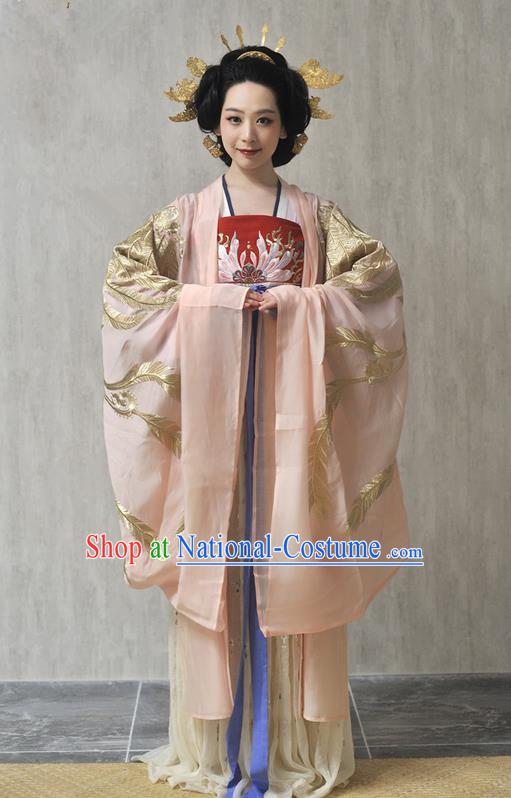 Traditional Ancient Chinese Female Costume Wide Sleeve Cardigan, Elegant Hanfu Clothing Chinese Qing Dynasty Palace Princess Embroidered Phoenix Clothing for Women